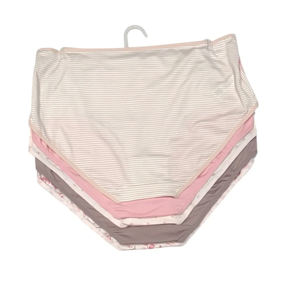 LAURA ASHLEY 5 Pack Floral Stripes Soft Comfy Stretch Briefs Panties NWT 1X - Picture 12 of 14
